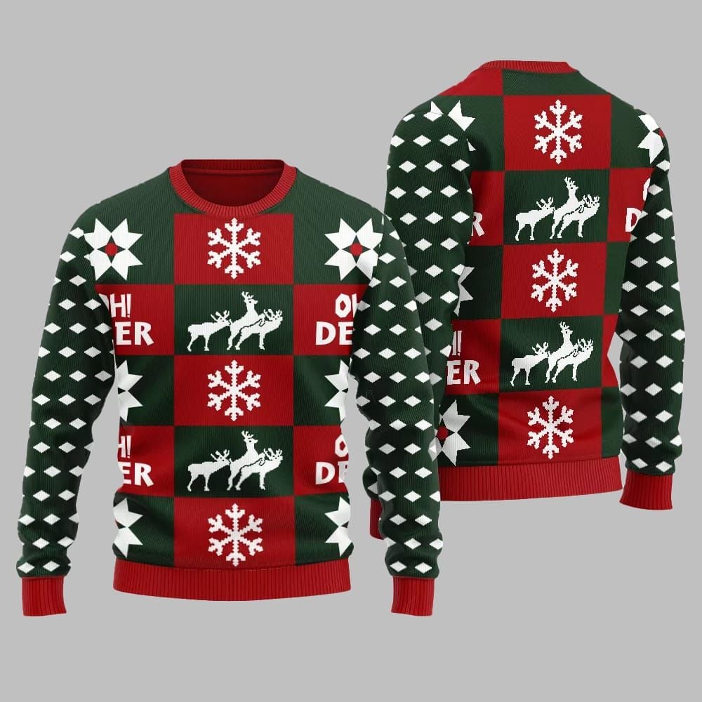Oh Deer Ugly Sweater Christmas 2025 - Grishko.com