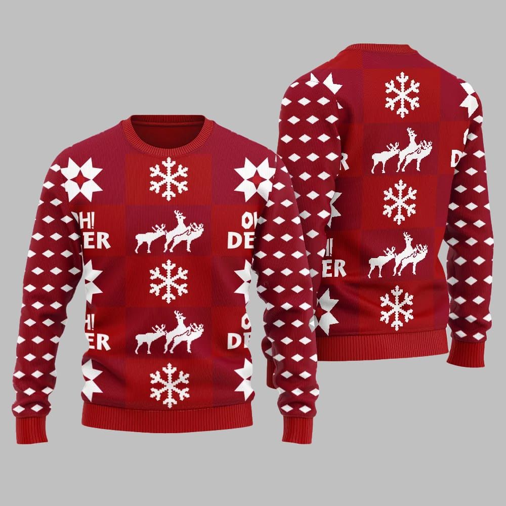 Oh Deer Ugly Sweater Christmas 2025 - Image 4