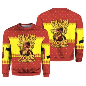 Oh I'm Sorry Did I Break Your Concentration Pulp Fiction Ugly Christmas Sweater - Grishko.com