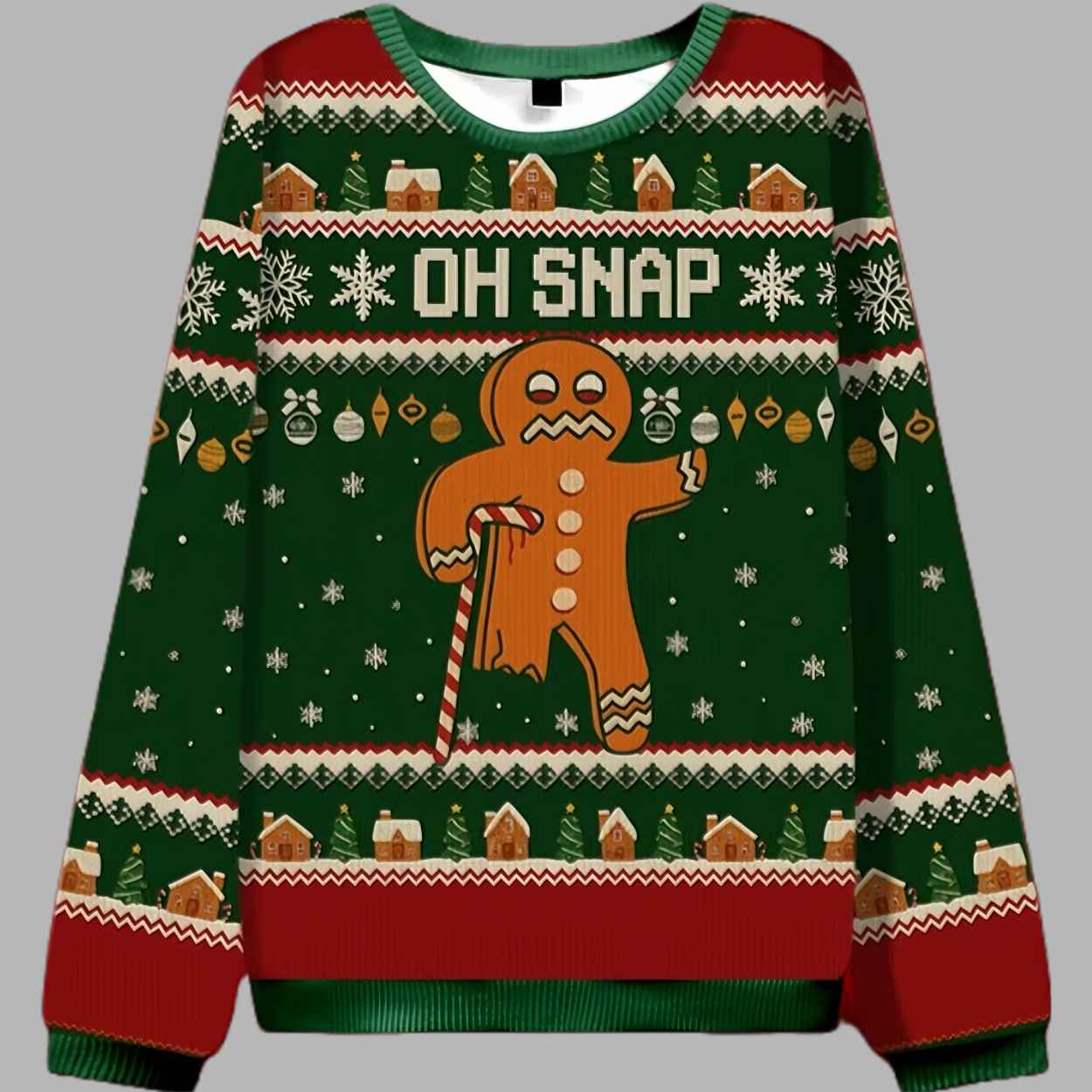 Oh Snap Ugly Christmas Sweater - gullprint.com