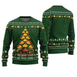 Alternative view of Oh Taco Tree Ugly Christmas Sweater - Grishko.com