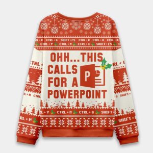 Alternative view of Ohh This Calls for a Powerpoint Ugly Christmas Sweater