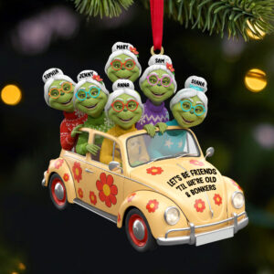 Old Best Friends On Car Personalized Funny Gifts For Besties Christmas Ornament