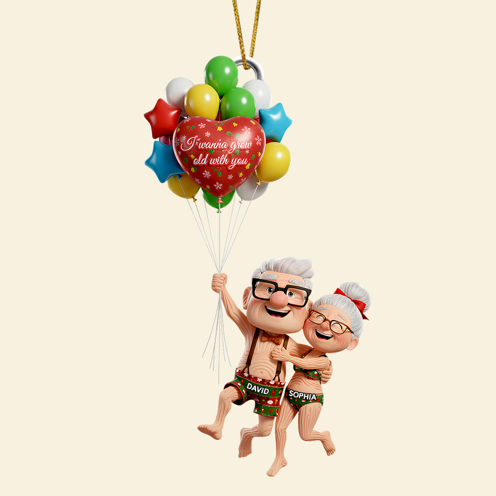 Old Couple Christmas Ornament, Personalized Gifts For Couple 01TGDT250925 - Image 3