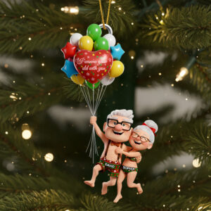 Alternative view of Old Couple Christmas Ornament, Personalized Gifts For Couple 01TGDT250925