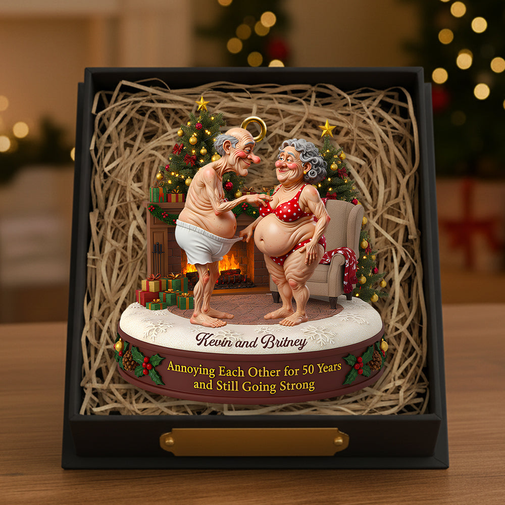 Old Couple Christmas Ornament Personalized Gifts For Couple 04NADT290925 - Image 3
