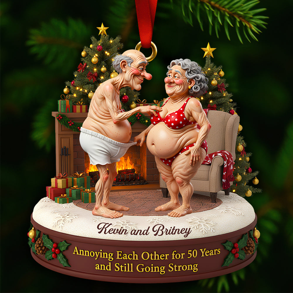 Old Couple Christmas Ornament Personalized Gifts For Couple 04NADT290925