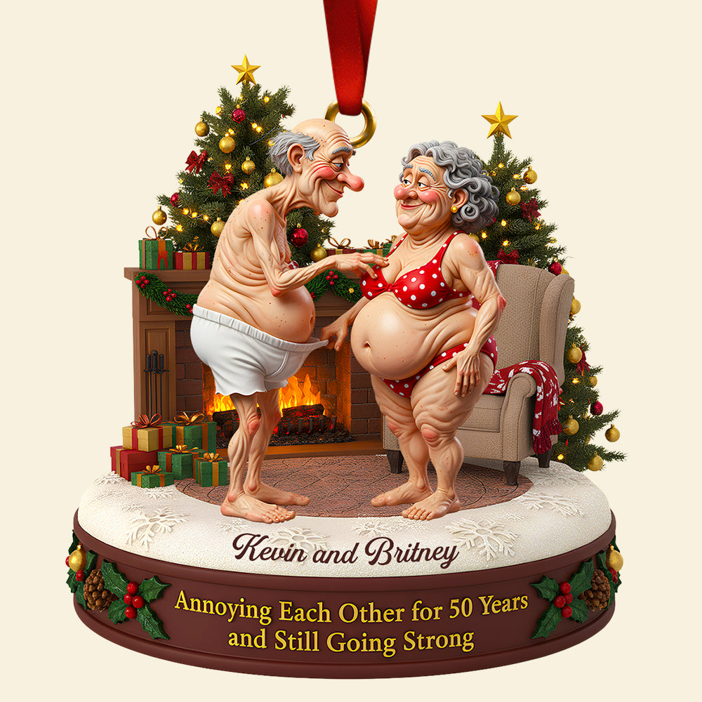 Old Couple Christmas Ornament Personalized Gifts For Couple 04NADT290925 - Image 4