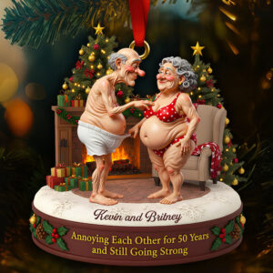 Alternative view of Old Couple Christmas Ornament Personalized Gifts For Couple 04NADT290925