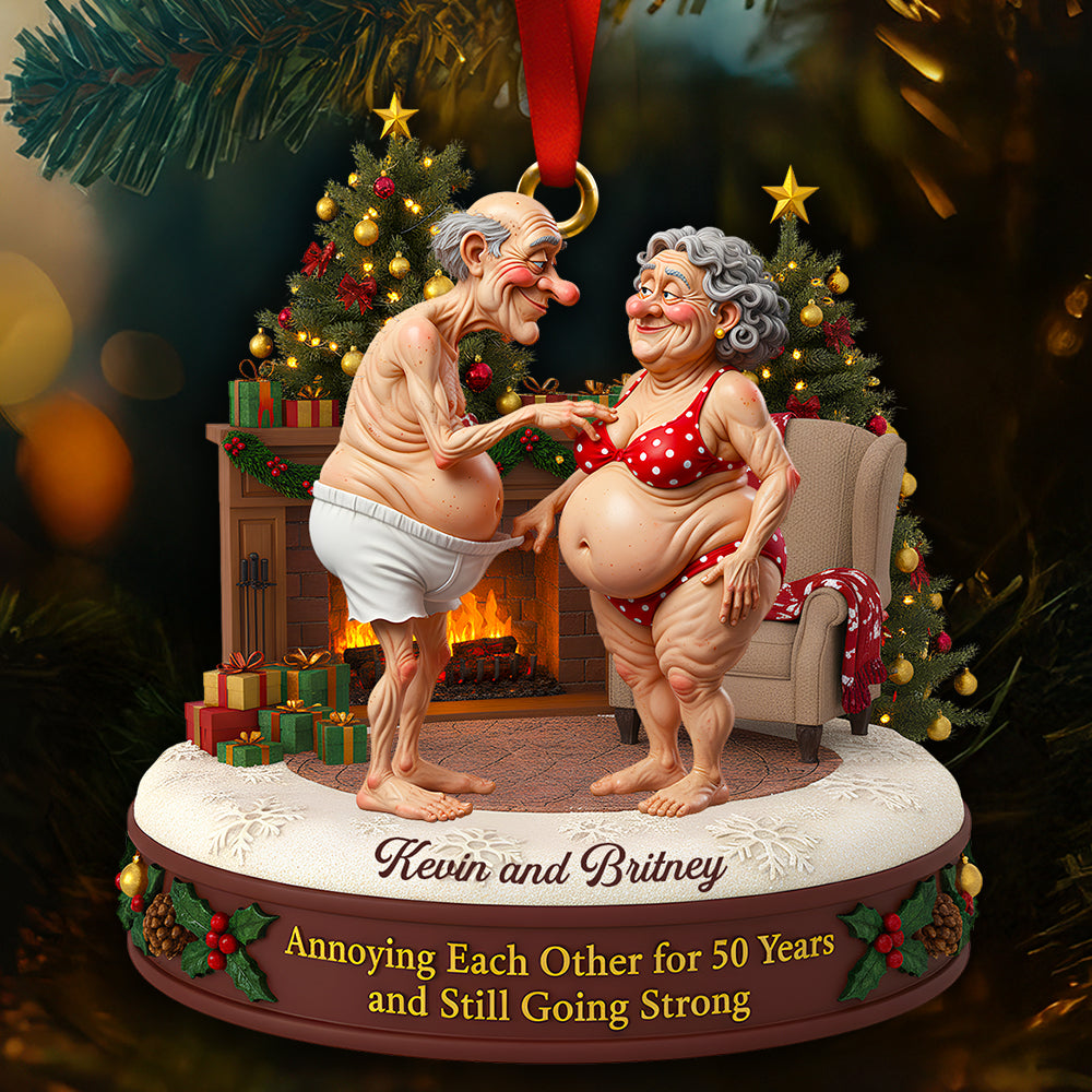 Alternative view of Old Couple Christmas Ornament Personalized Gifts For Couple 04NADT290925