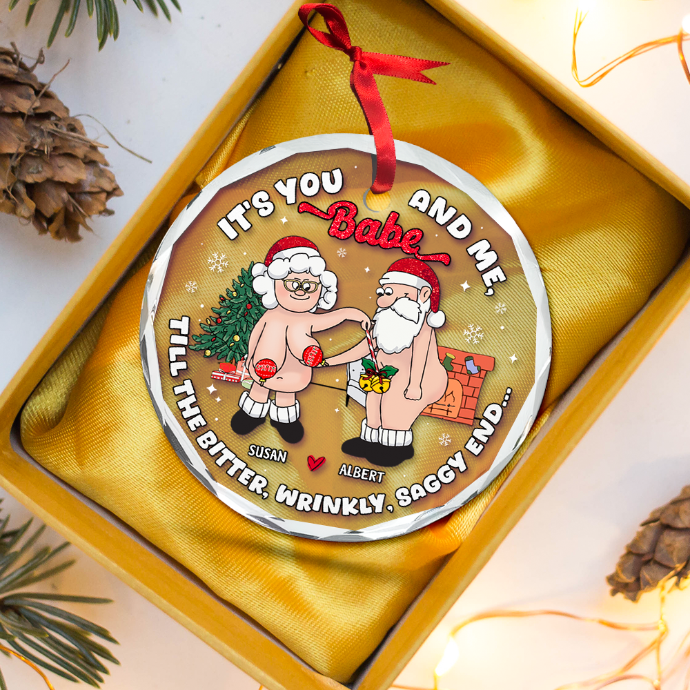 Alternative view of Old Couple Ornament - Naughty Couple - Personalized Gifts For Couple