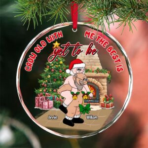 Old Couple Ornament  - Naughty & Naked Couple - Personalized Gifts For Couple