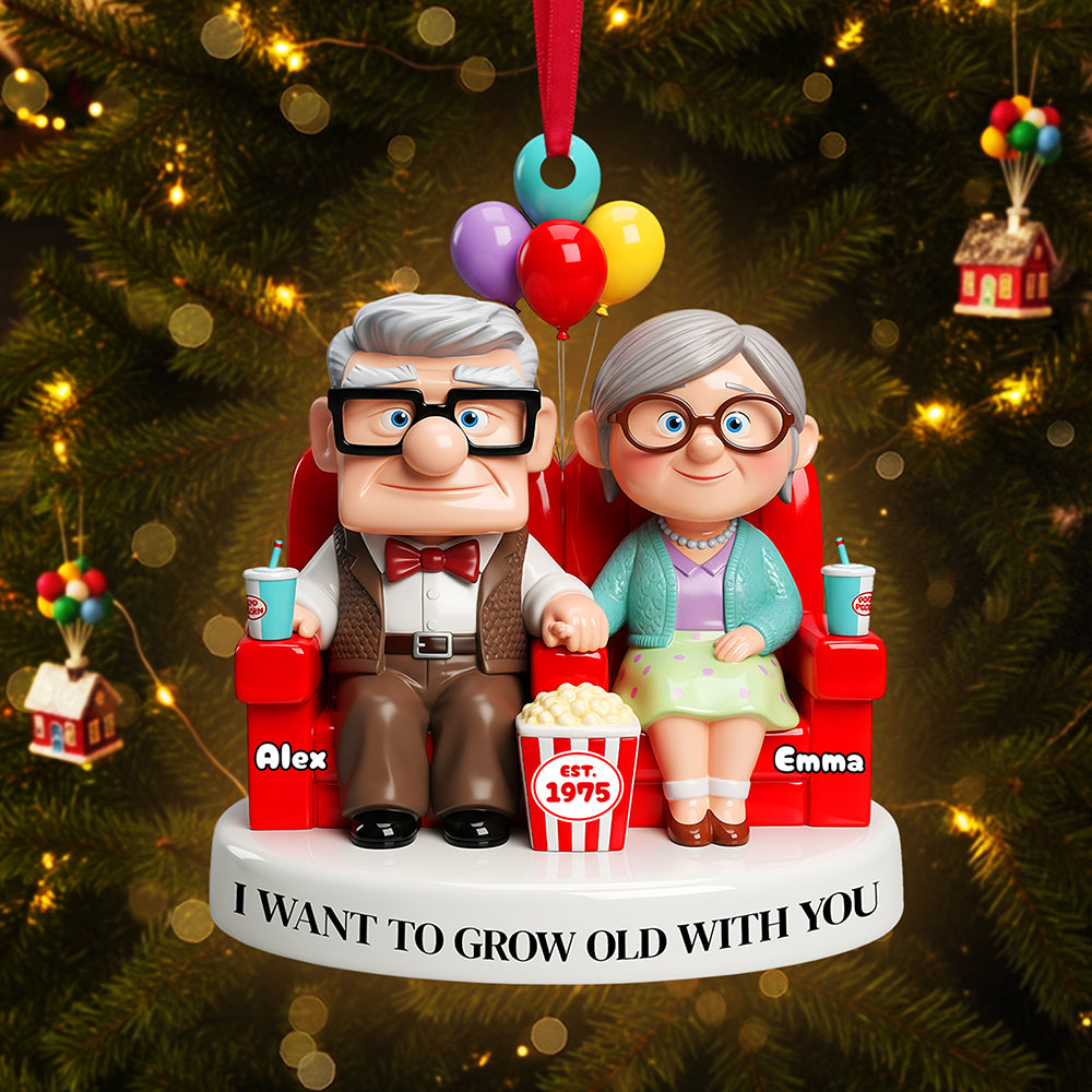Old Couple Ornament - Personalized Gifts For Couple 02nata190825