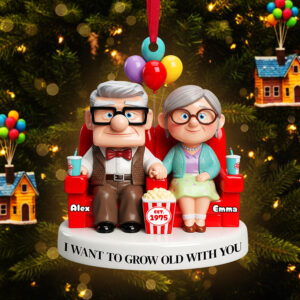 Alternative view of Old Couple Ornament - Personalized Gifts For Couple 02nata190825