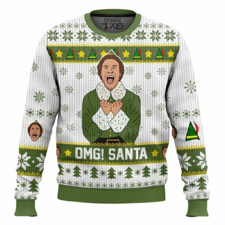 OMG Santa Buddy The Elf Ugly Christmas Sweater