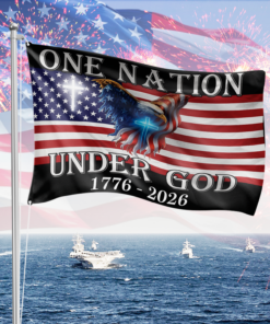 One Nation Under God American Eagle Garden Flag