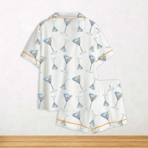 Alternative view of One Seatini Please Martini Short Sleeve Satin Pajama Set For Women