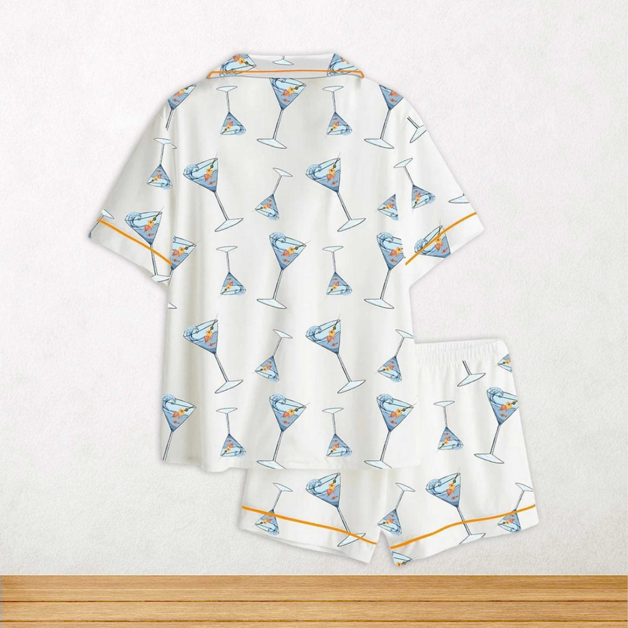 Alternative view of One Seatini Please Martini Short Sleeve Satin Pajama Set For Women