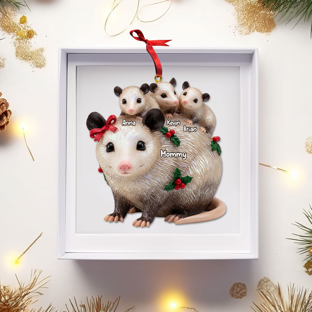Opossums Mom And Kids Ornament - Personalized Gifts For Mom Christmas Ornament 03NATI071125 - Image 4
