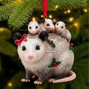Alternative view of Opossums Mom And Kids Ornament - Personalized Gifts For Mom Christmas Ornament 03NATI071125