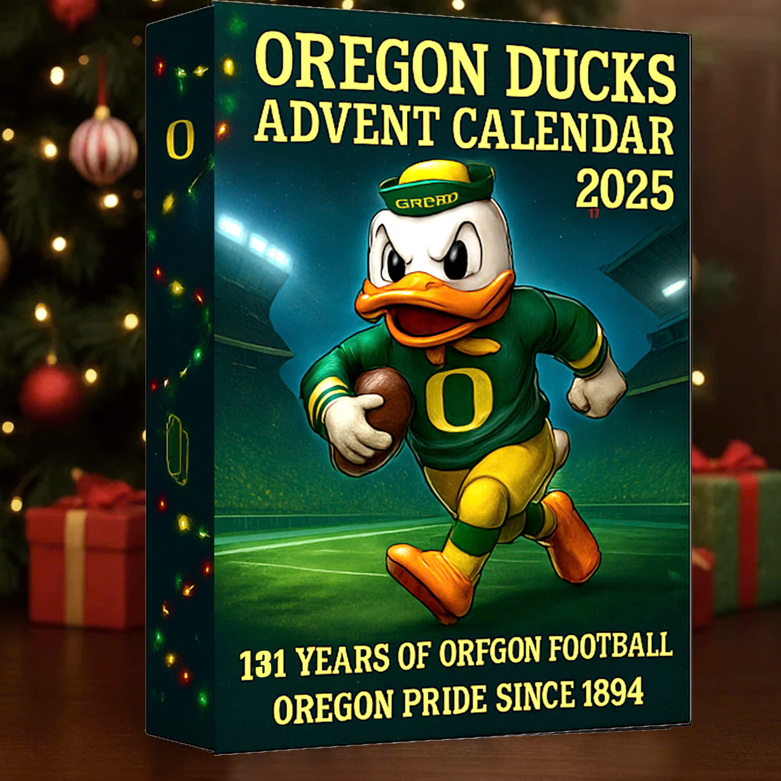 Oregon Ducks Advent Calendar, Christmas Countdown Advent Calendar Gift Box with 24 Acrylic Ornaments - Image 2