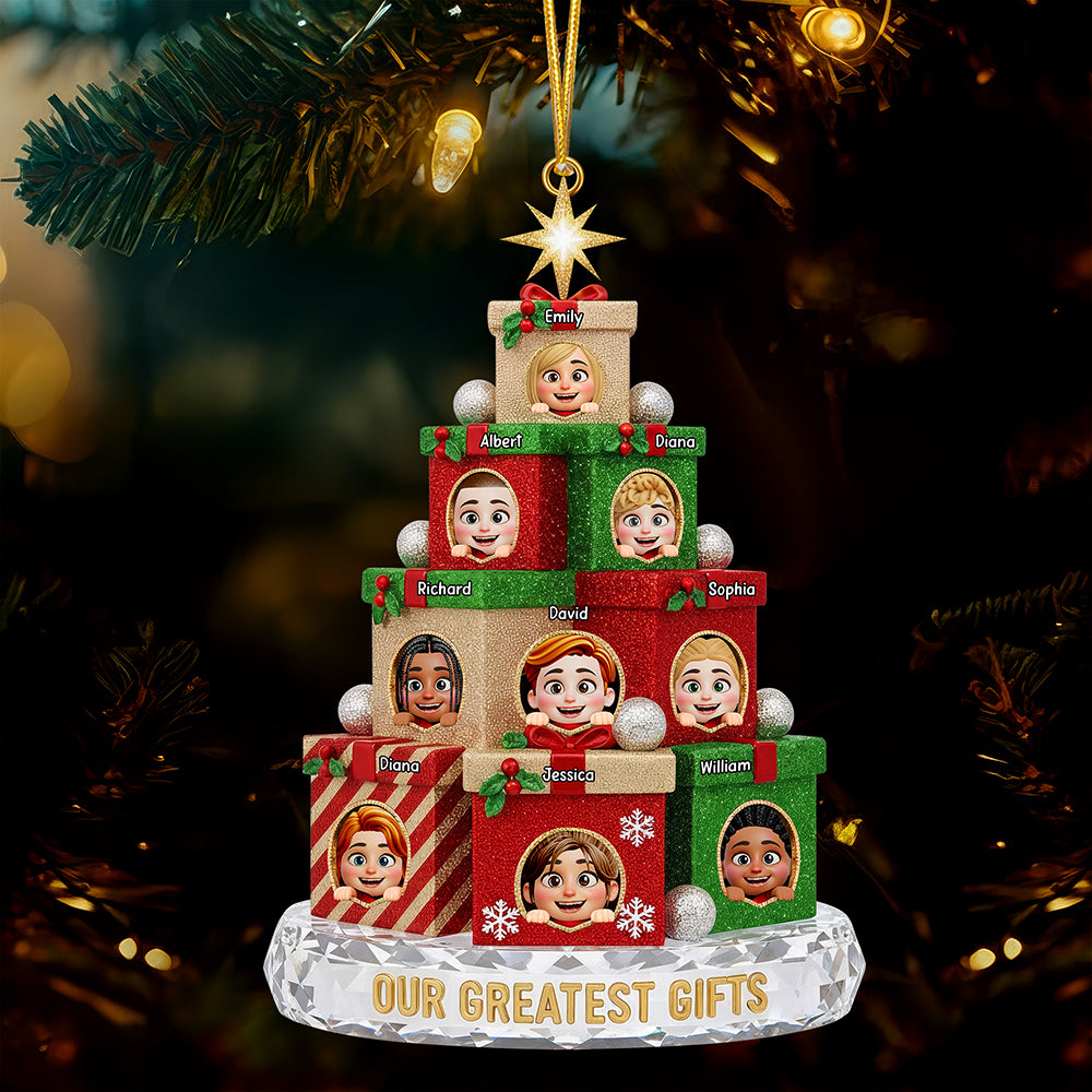 Our Greatest Gifts Christmas Ornament – Personalized Gifts for Grandparents 01qhqn061025