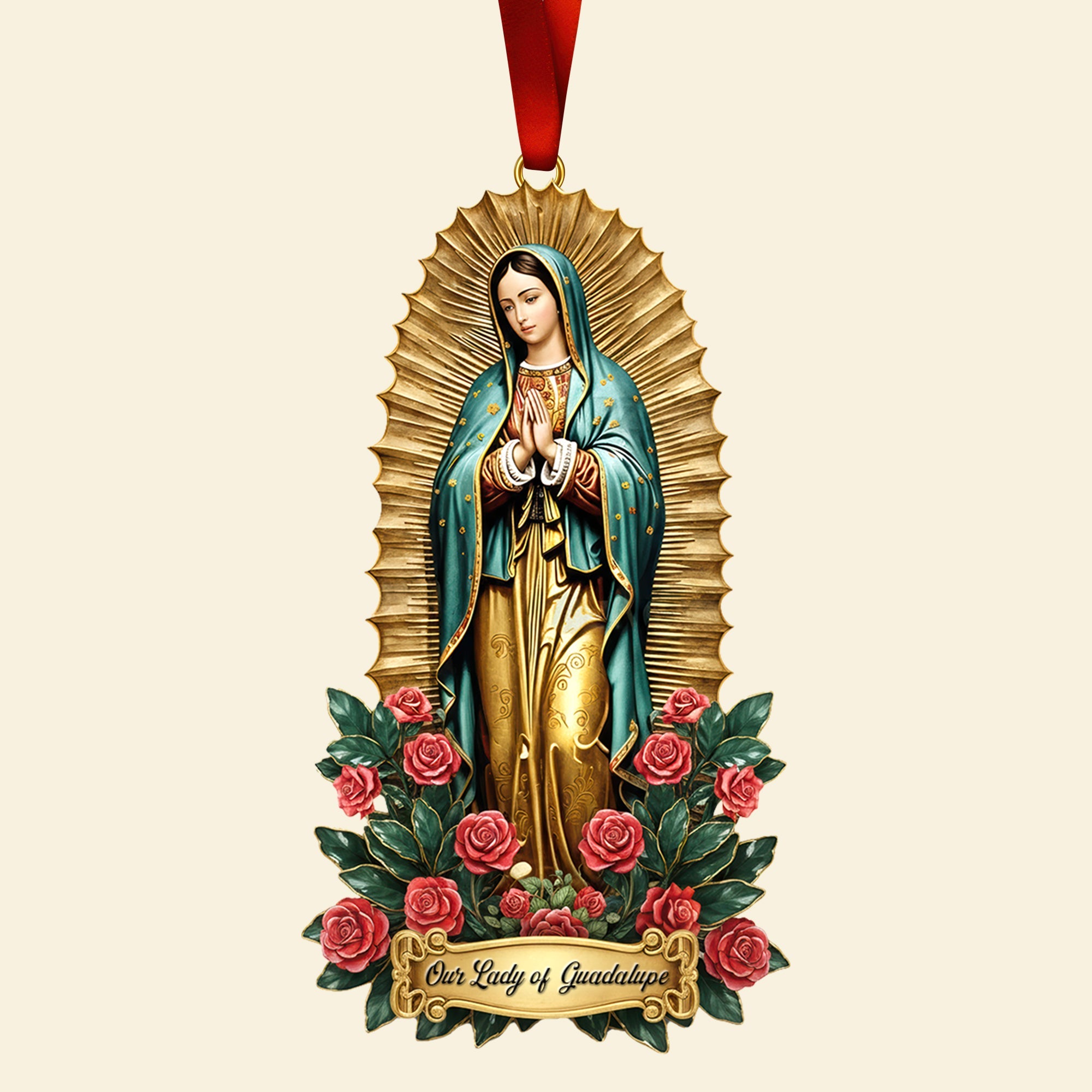 Our Lady of Guadalupe Acrylic Ornament – Guadalupe Day Gifts for Mexican Catholics 01qhqn221025 - Image 4