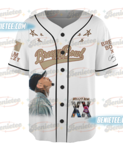 Alternative view of Custom Chris Brown Tour Baseball Jersey, Breezy Bowl XX Music Tour 2025 Baseball Jersey For Fans
