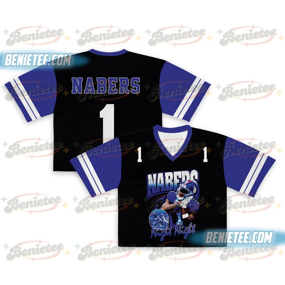Malik Nabers Night Night Crotop Mesh Football, New York Football Throwback Crotop Mesh Football