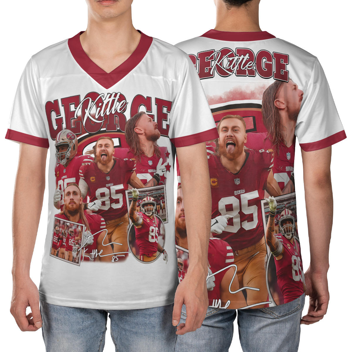 George Kittle Football Jersey, Texas Football Jersey - Image 4