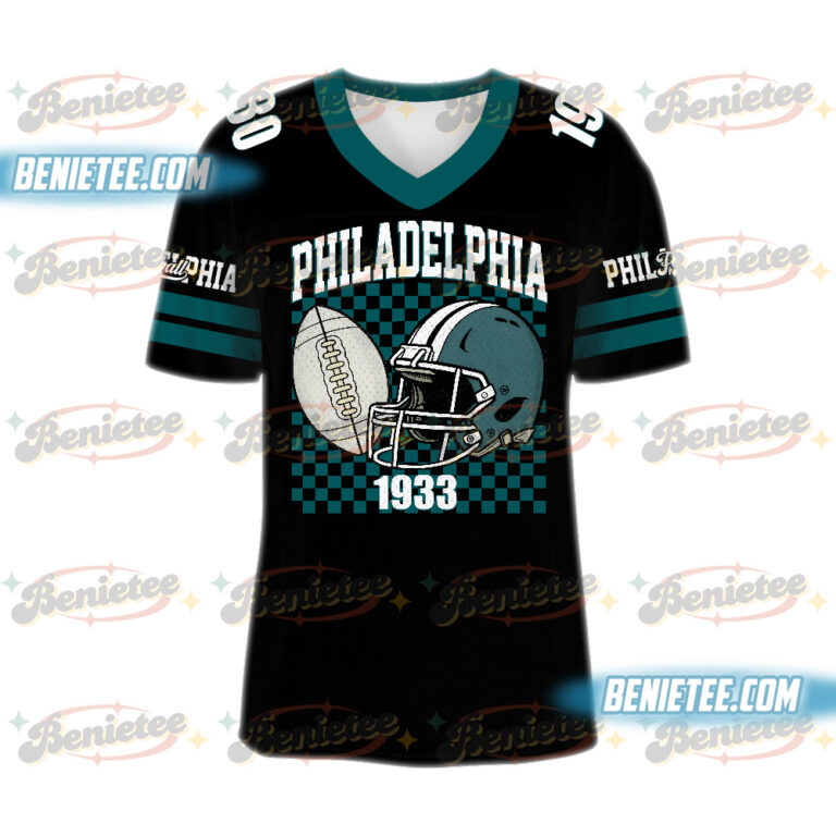 Alternative view of Philadelphia Football Jersey, Retro Philadelphia Game Day Football Jersey