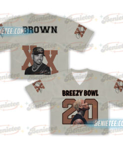 Breezy Bowl Tour 2025 Croptop Mesh Football, Chris Brown Croptop Mesh Football