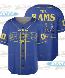 Los Angeles Rams Baseball Jersey, Football Game Day Baseball Jersey