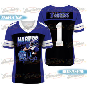 Malik Nabers Night Night Football Shirt, New York Football Throwback Football Shirt