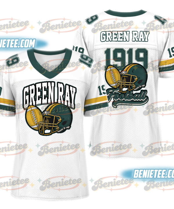 Green Bay Football Jersey, Retro Green Bay Game Day Football Jersey