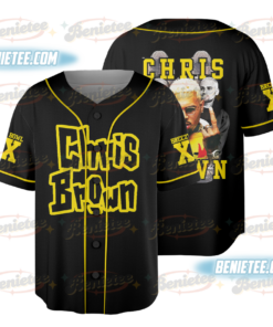 Chris Brown Tour Baseball Jersey, Breezy Bowl XX Music Tour 2025 Baseball Jersey
