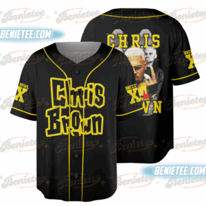 Chris Brown Tour Baseball Jersey, Breezy Bowl XX Music Tour 2025 Baseball Jersey
