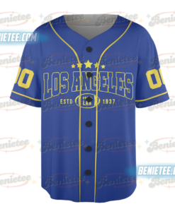 Alternative view of Los Angeles Rams Baseball Jersey, Football Game Day Baseball Jersey