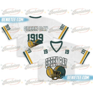 Green Bay Croptop Mesh Football, Retro Green Bay Game Day Croptop Mesh Football