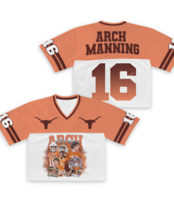 Arch Manning Croptop Mesh Football, Texas Croptop Mesh Football