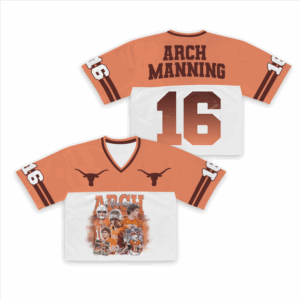Arch Manning Croptop Mesh Football, Texas Croptop Mesh Football