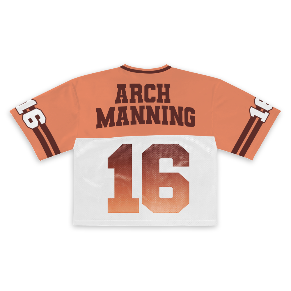 Arch Manning Croptop Mesh Football, Texas Croptop Mesh Football - Image 3
