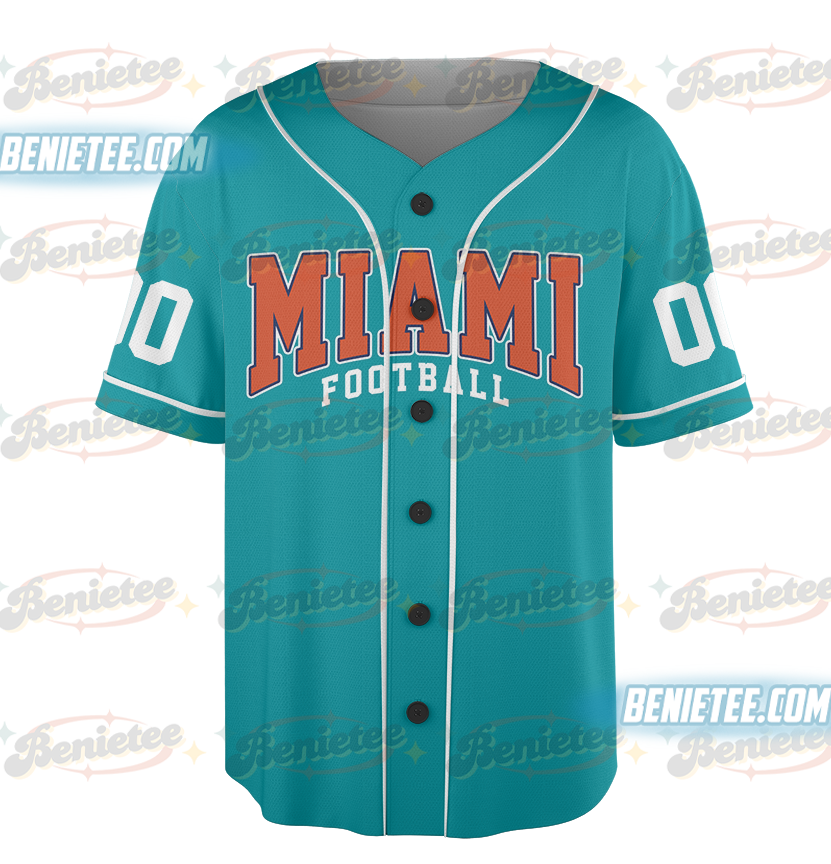 Miami Dolphins Team Baseball Jersey, Game Day Baseball Jersey - Image 2