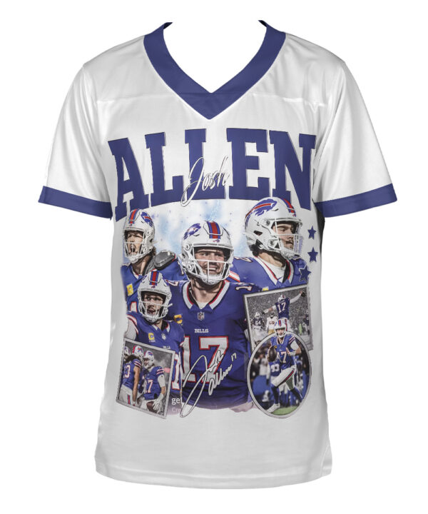 Alternative view of Josh Allen Football Jersey, Buffalo Football Jersey