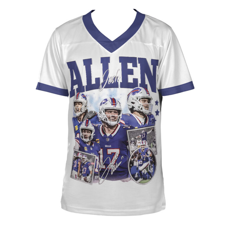 Alternative view of Josh Allen Football Jersey, Buffalo Football Jersey