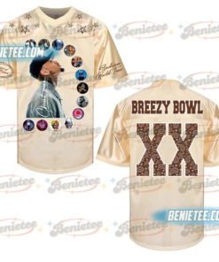 Chris Brown Tour Football Jersey, Breezy Bowl XX 2025 Football Jersey