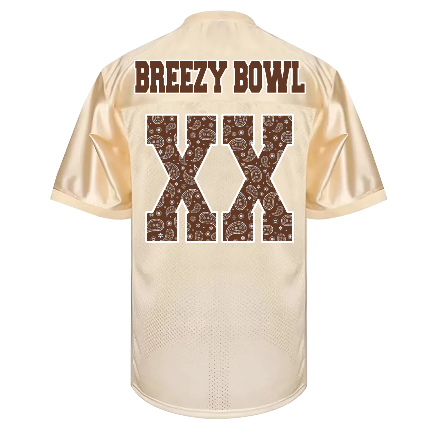 Chris Brown Tour Football Jersey, Breezy Bowl XX 2025 Football Jersey - Image 3