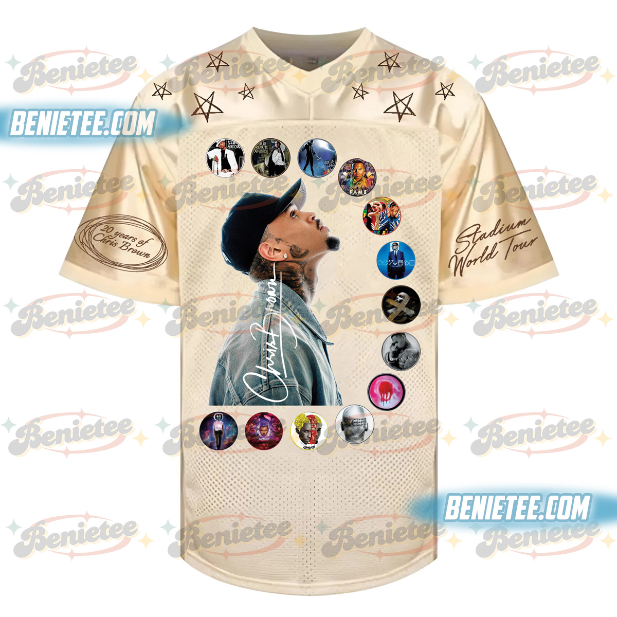 Chris Brown Tour Football Jersey, Breezy Bowl XX 2025 Football Jersey - Image 2