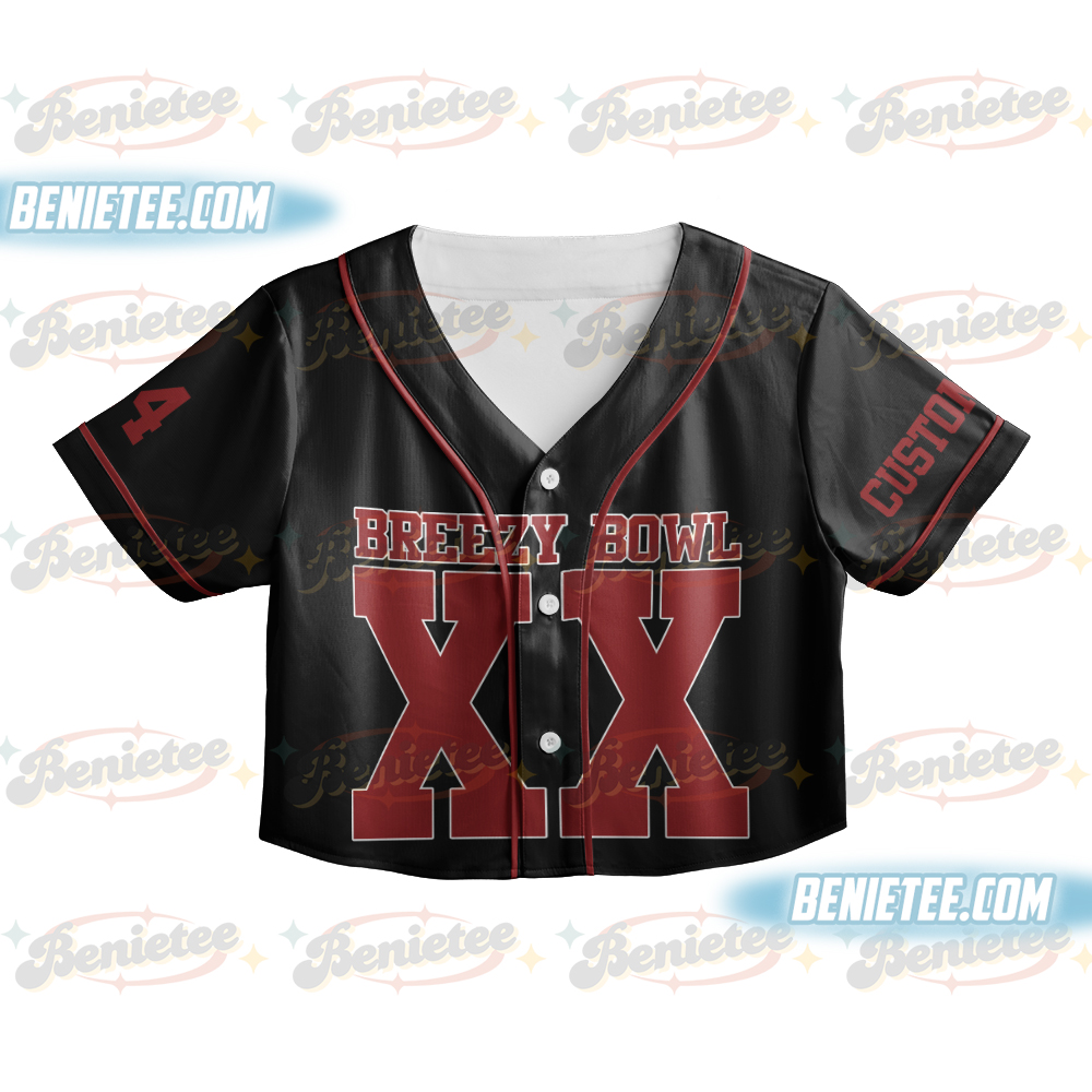 Personalized Chris Brown CropTop Baseball Jersey, Breezy Bowl XX 2025 CropTop Baseball Jersey - Image 2