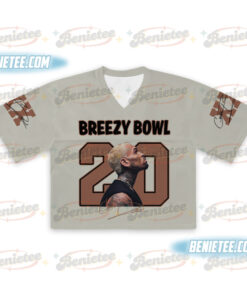 Alternative view of Breezy Bowl Tour 2025 Croptop Mesh Football, Chris Brown Croptop Mesh Football